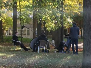 TV-opnames in het klooster